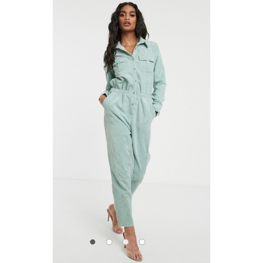 NWT Missguided Corduroy Mint Jumpsuit